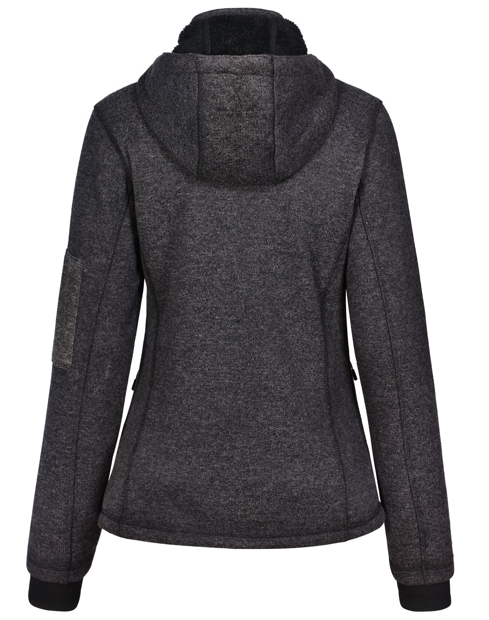 Ladies' Heather Bonded Fleece Jacket - Black