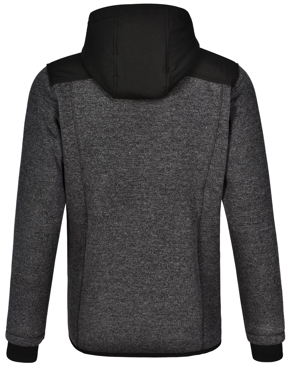 Men's Heather Sleeve/Quilted Body Jacket - Black