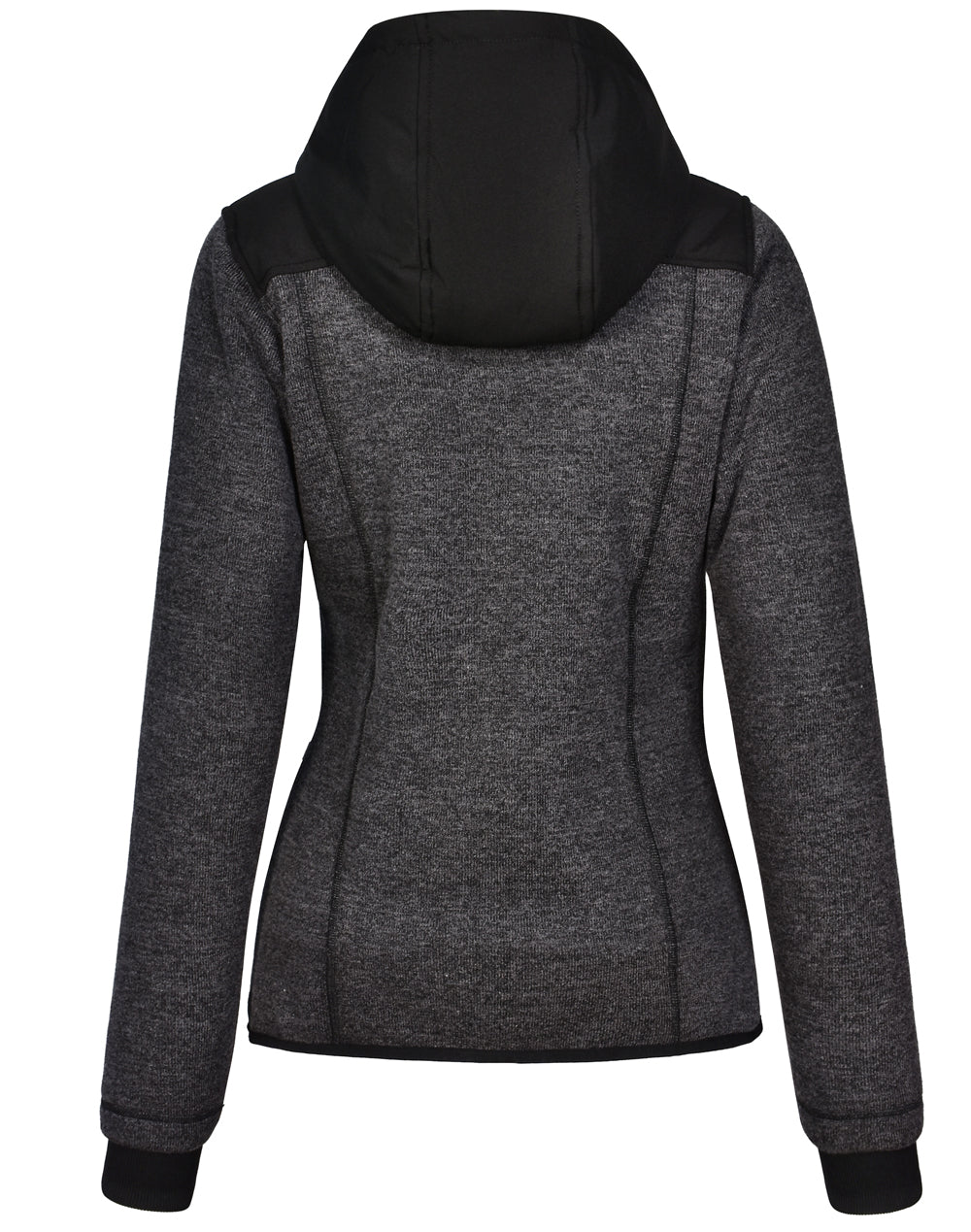 Ladies' Heather Sleeve/Quilted Body Jacket - Black