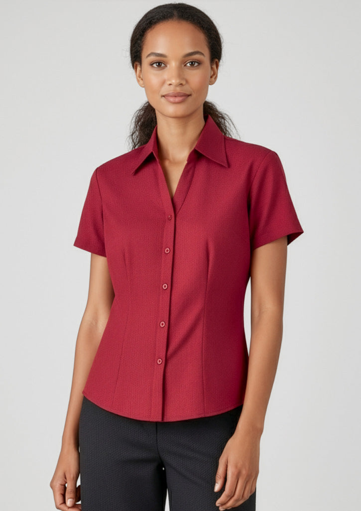 Womens Oasis Short Sleeve Shirt - Cherry