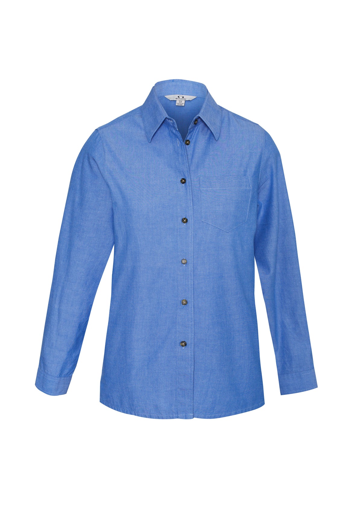 Womens Chambray Long Sleeve Shirt - back