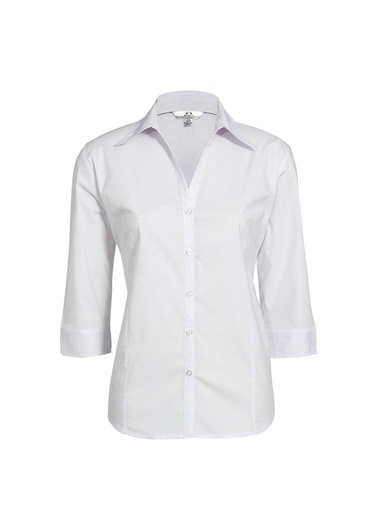 Womens Metro 3/4 Sleeve Shirt - White