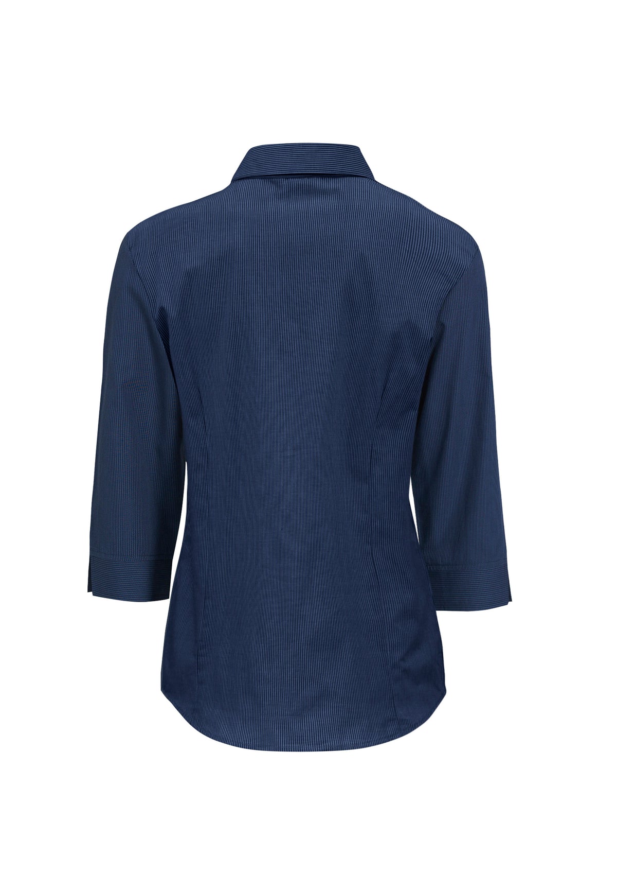 Womens Micro Check 3/4 Sleeve Shirt - back