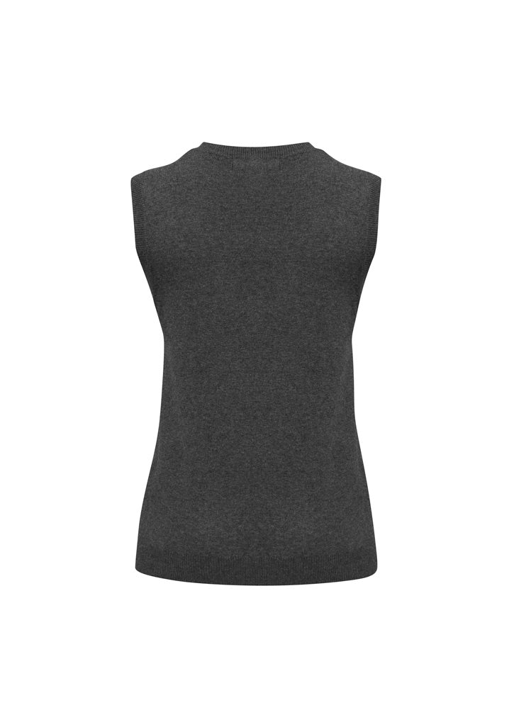 Womens V-Neck Knit Vest - back