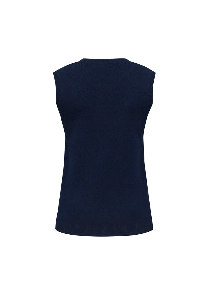 Womens V-Neck Knit Vest - back