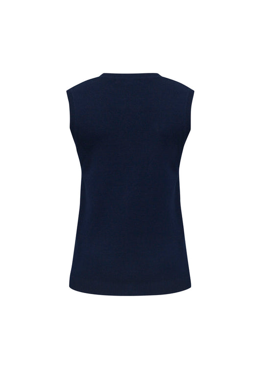 Womens V-Neck Knit Vest - back