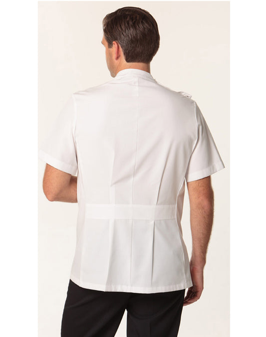 Men's Stud Front Short Sleeve Jacket - White