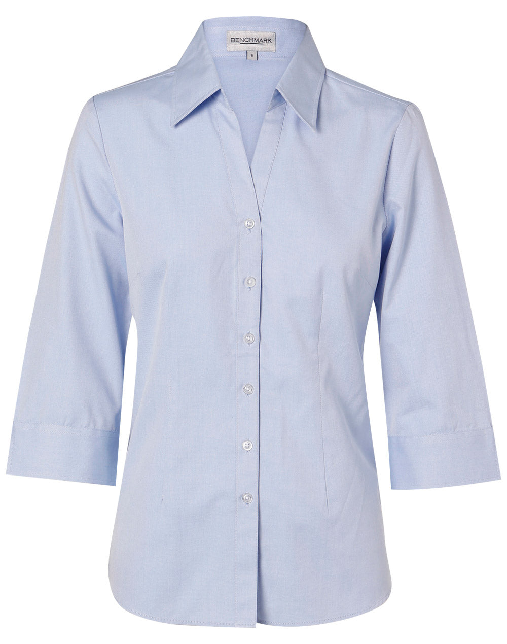 Women's CVC Oxford 3/4 Sleeve Shirt - Blue