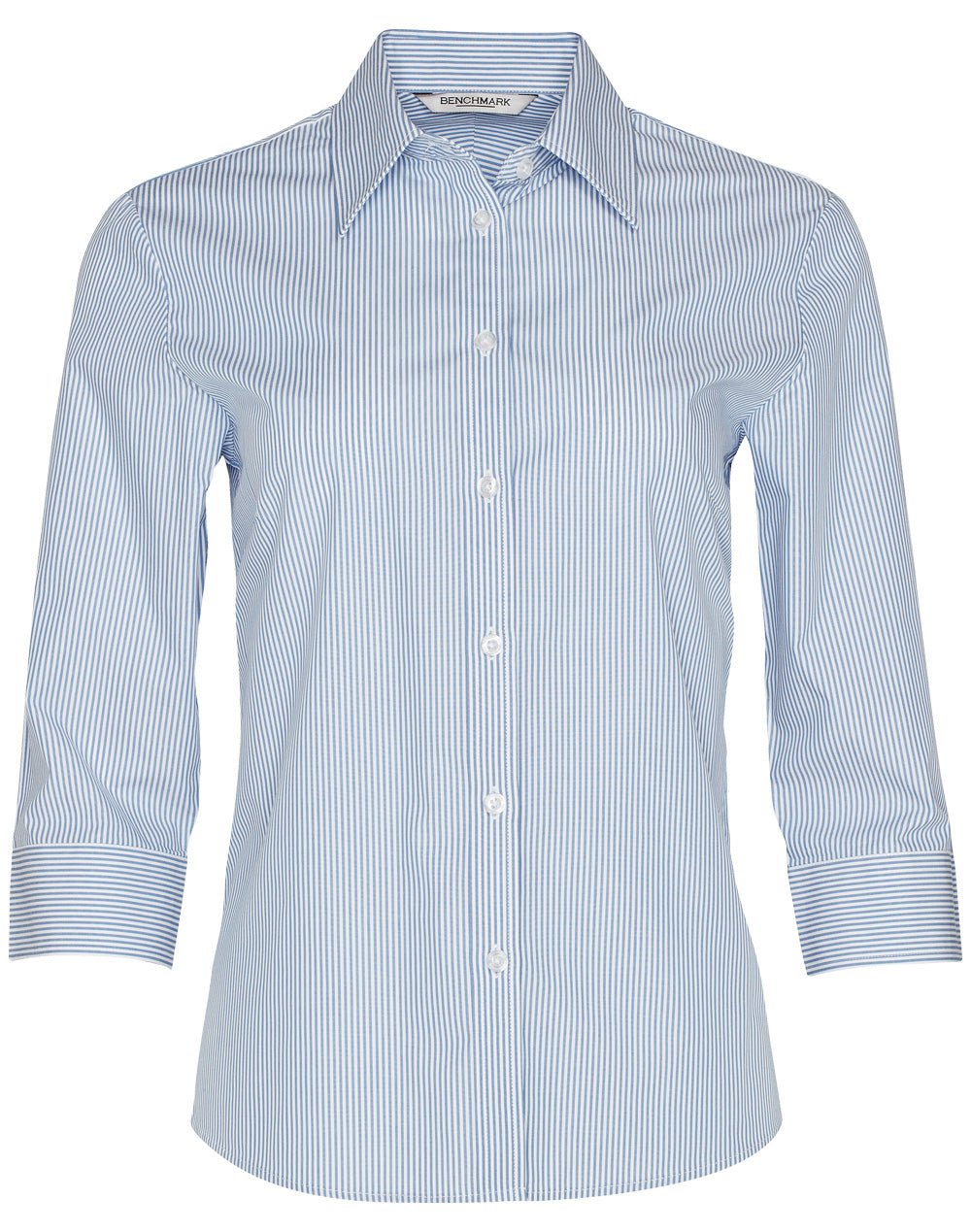 Women's Balance Stripe 3/4 Sleeve Shirt - Blue.White