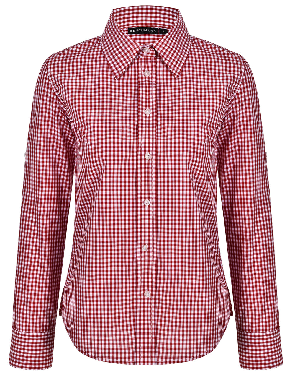Women's Gingham Check Roll-up L/S Shirt