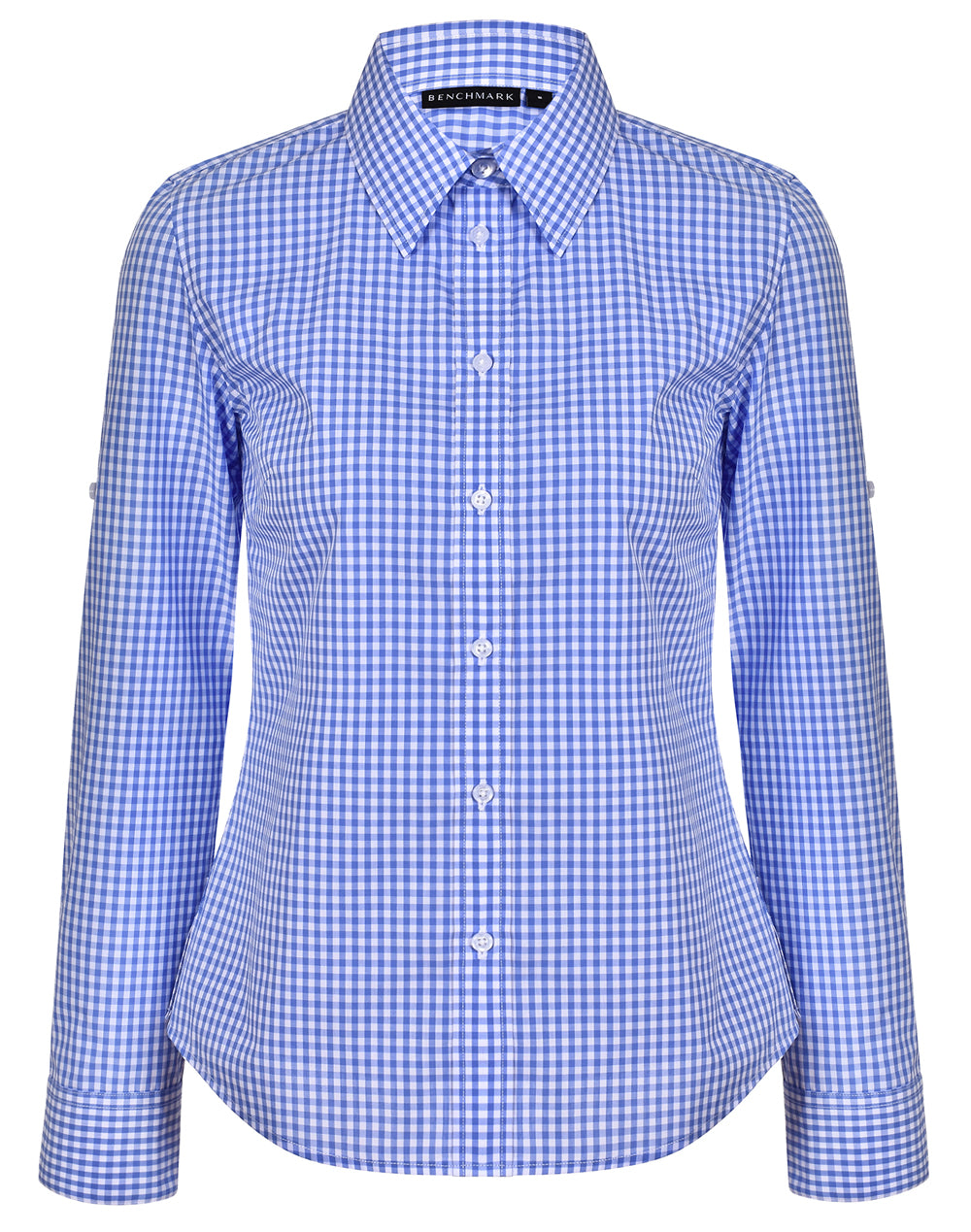 Women's Gingham Check Roll-up L/S Shirt