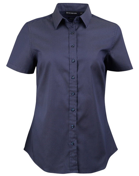 Ladies' Pin Dot Stretch S/S Shirt