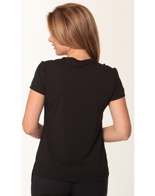 Women's Ruffle Front Blouse - Black