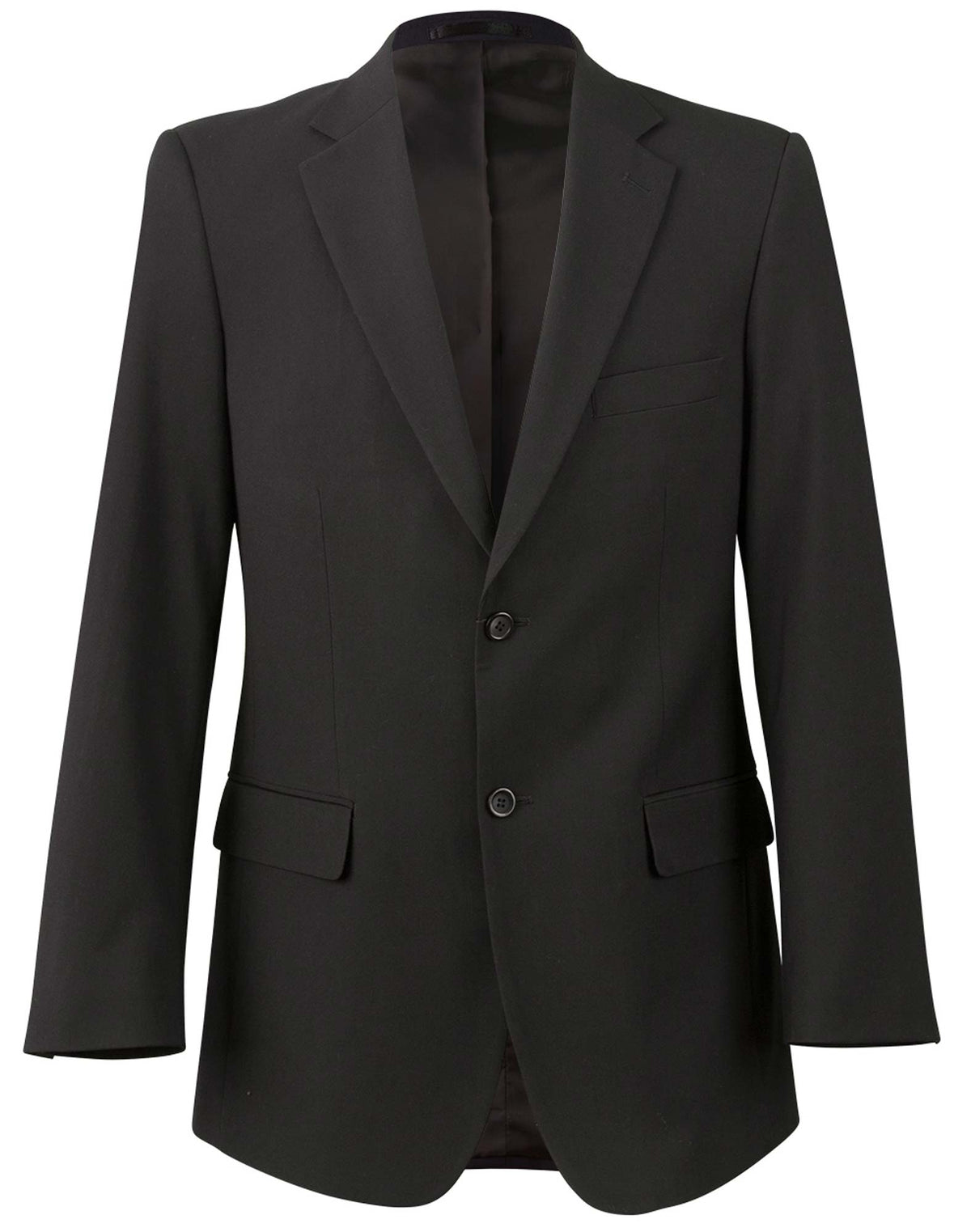 Men's Poly/Viscose Stretch Jacket - Black