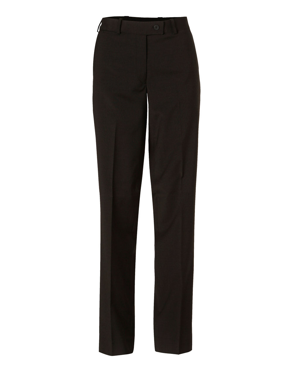 Women's Slim Leg Flexi Waist Pants in Wool Stretch - Black
