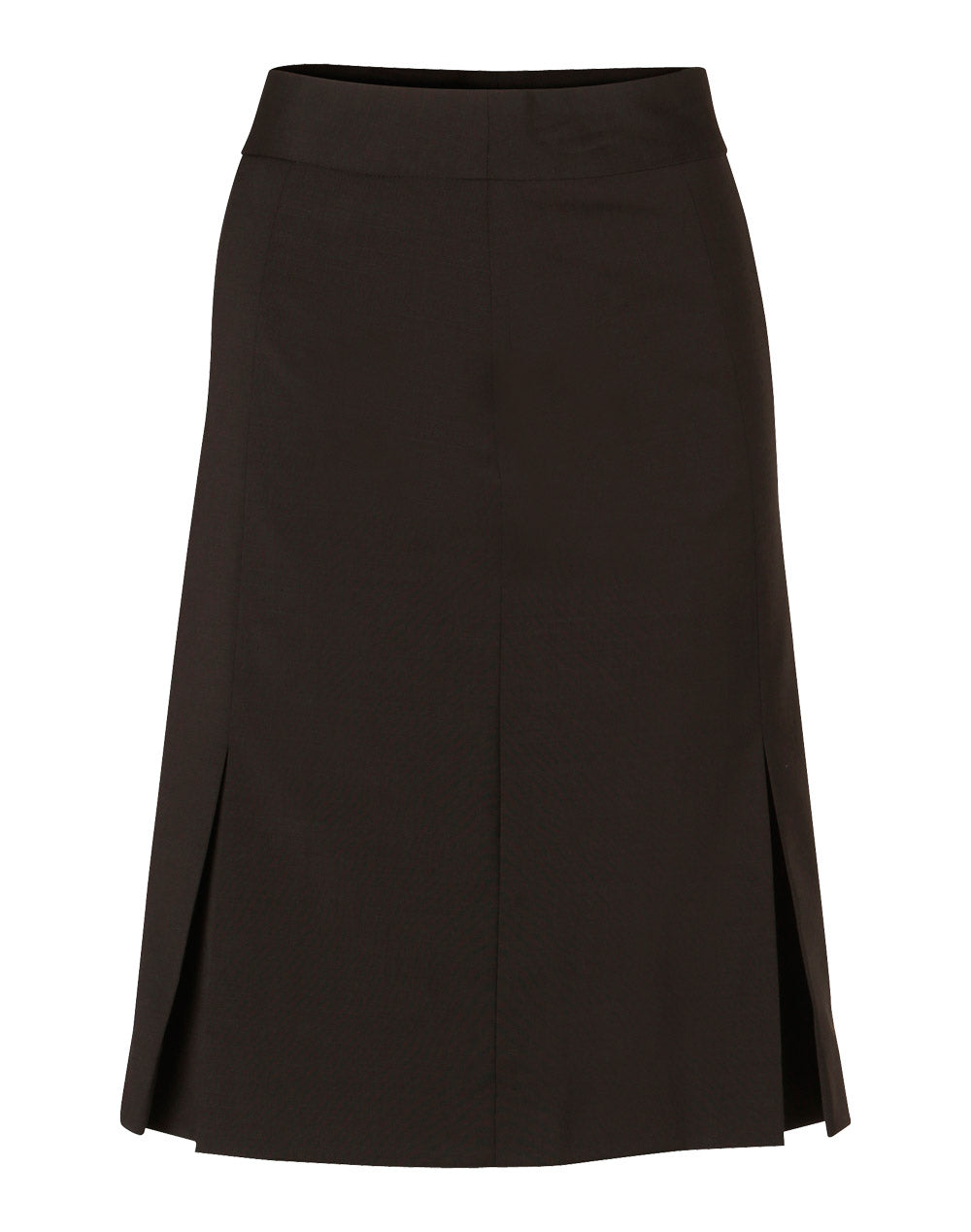 Women's Pleated Skirt in Wool Stretch