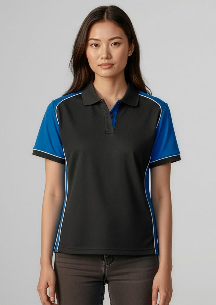 Womens Nitro Short Sleeve Polo - Black/Royal/White