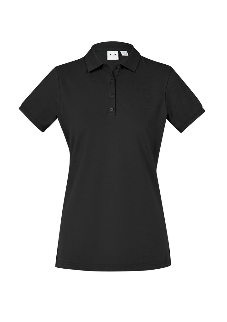 Womens City Short Sleeve Polo - Black