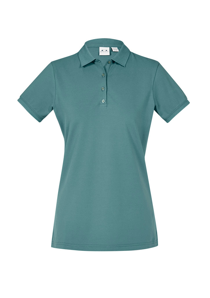 Womens City Short Sleeve Polo - back