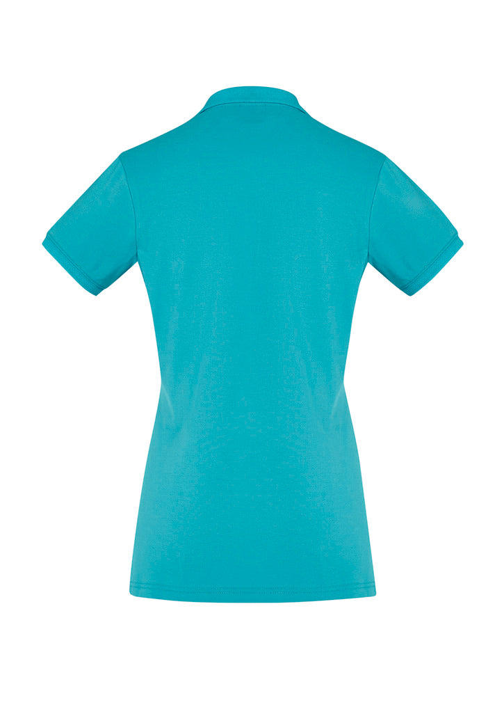 Womens City Short Sleeve Polo - back