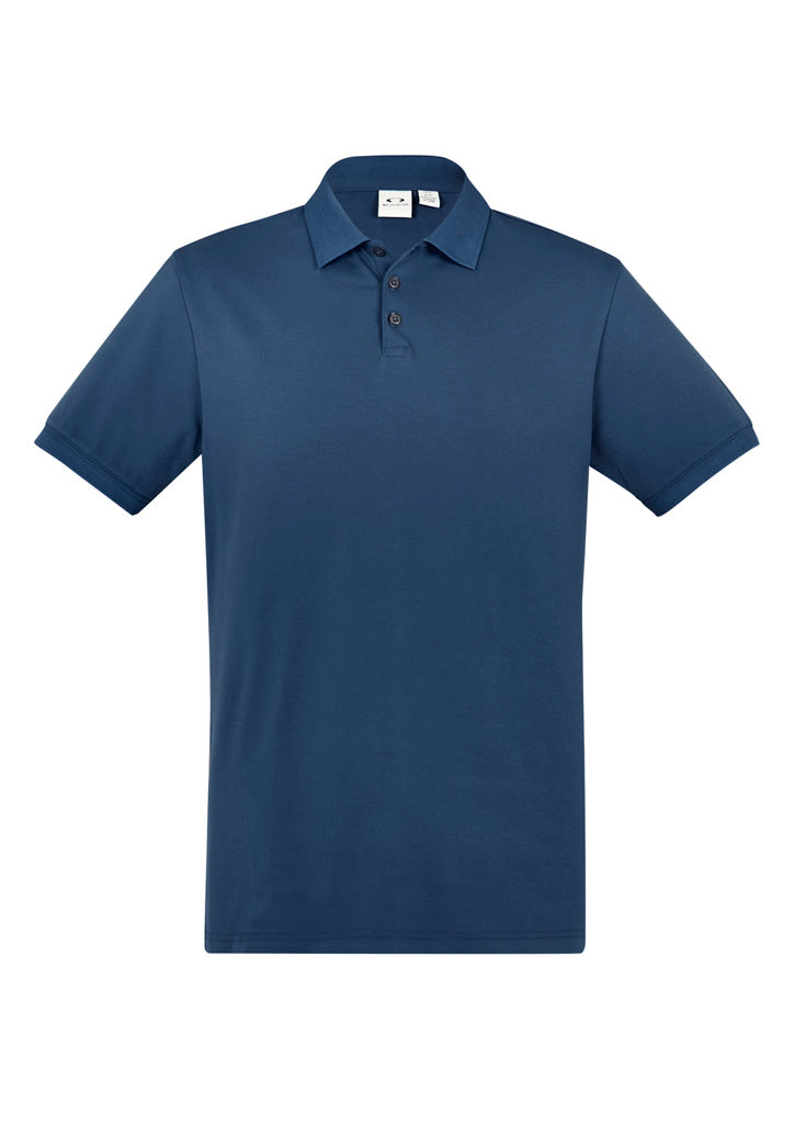 Mens City Short Sleeve Polo - Mineral Blue