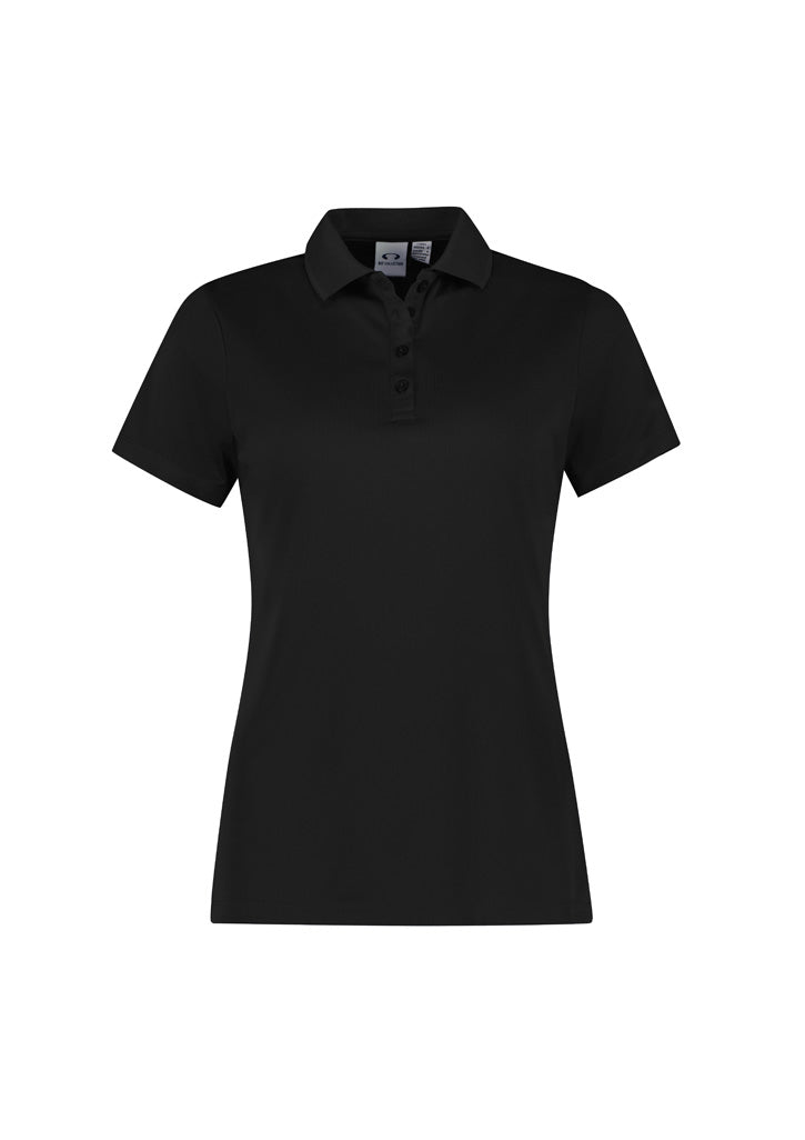 Womens Action Short Sleeve Polo - back