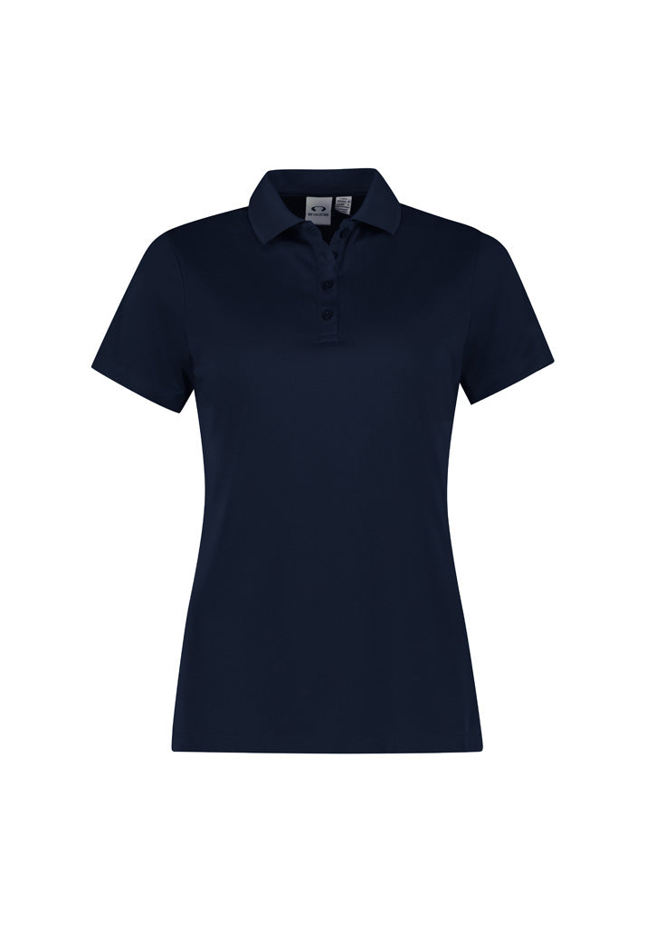 Womens Action Short Sleeve Polo - Navy