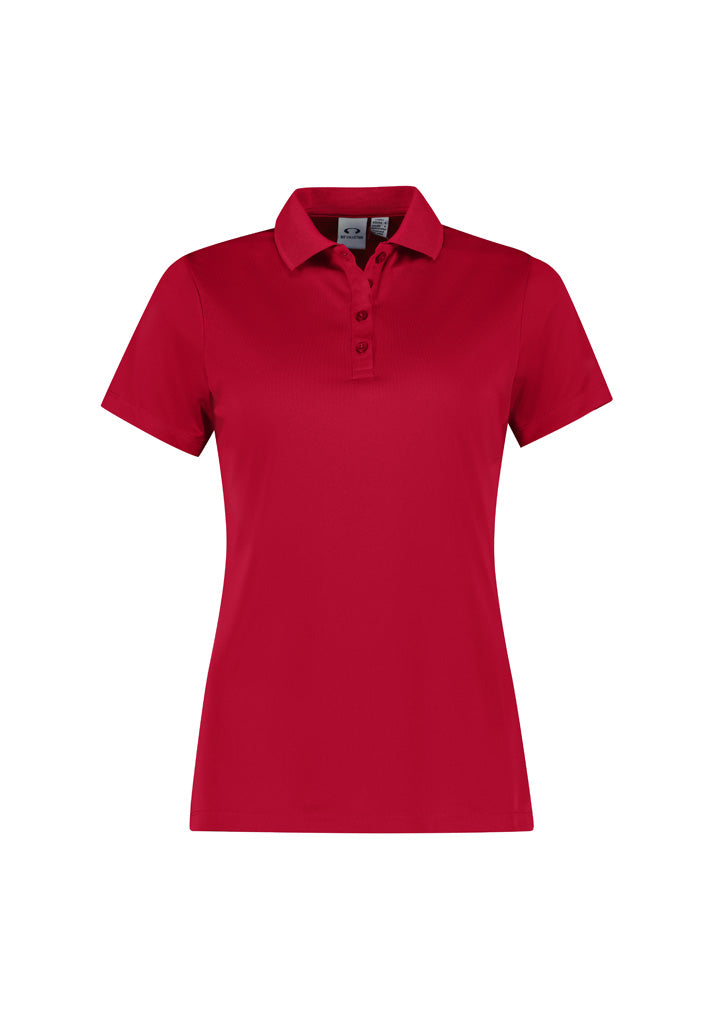 Womens Action Short Sleeve Polo - Red