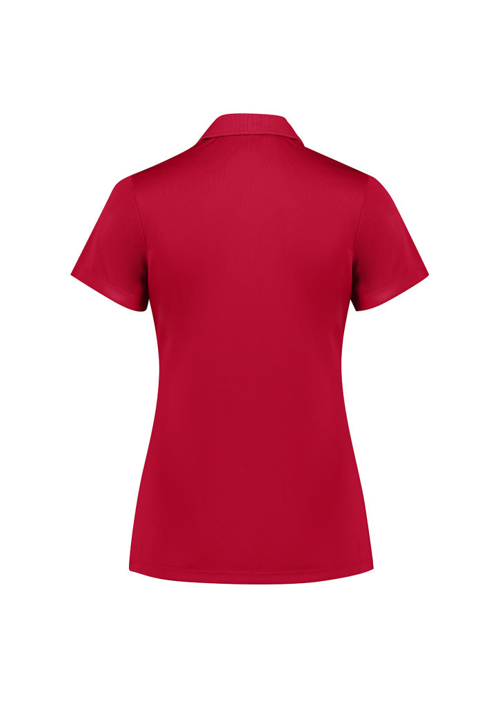 Womens Action Short Sleeve Polo - back