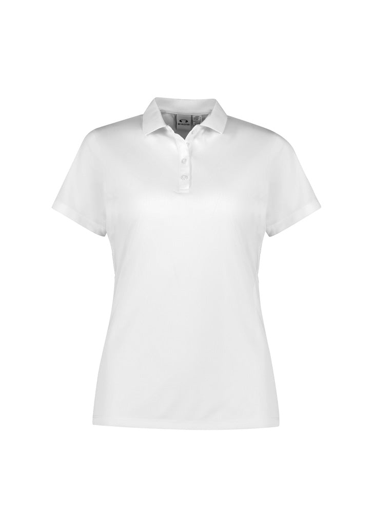 Womens Action Short Sleeve Polo - White