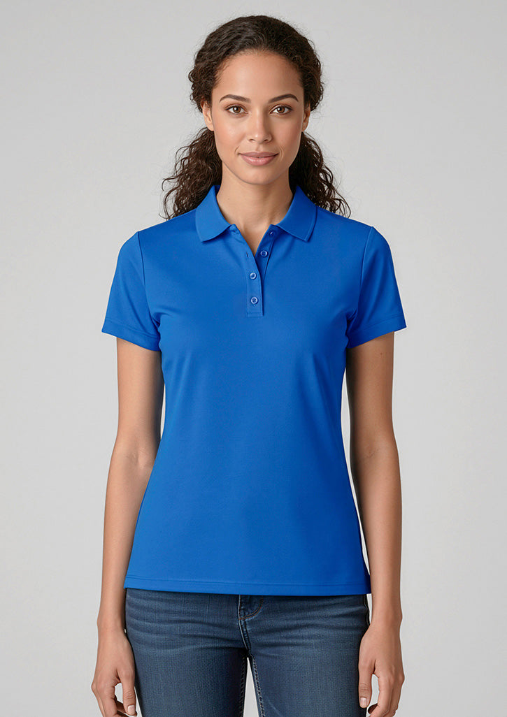 Womens Action Short Sleeve Polo - Royal