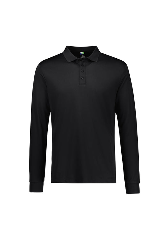 Mens Action Long Sleeve Polo - back