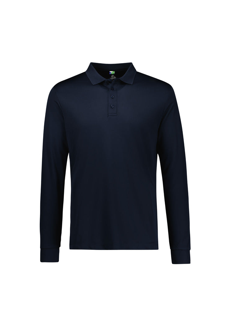 Mens Action Long Sleeve Polo - back
