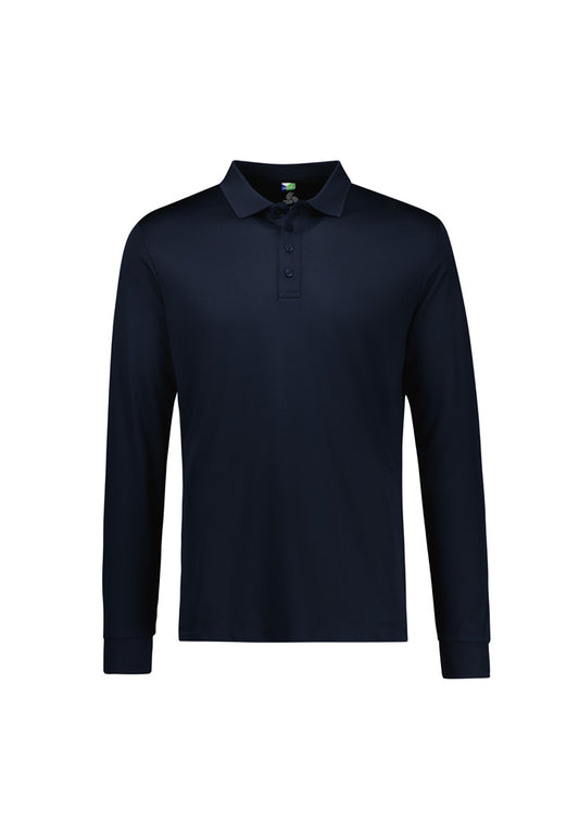 Mens Action Long Sleeve Polo - back