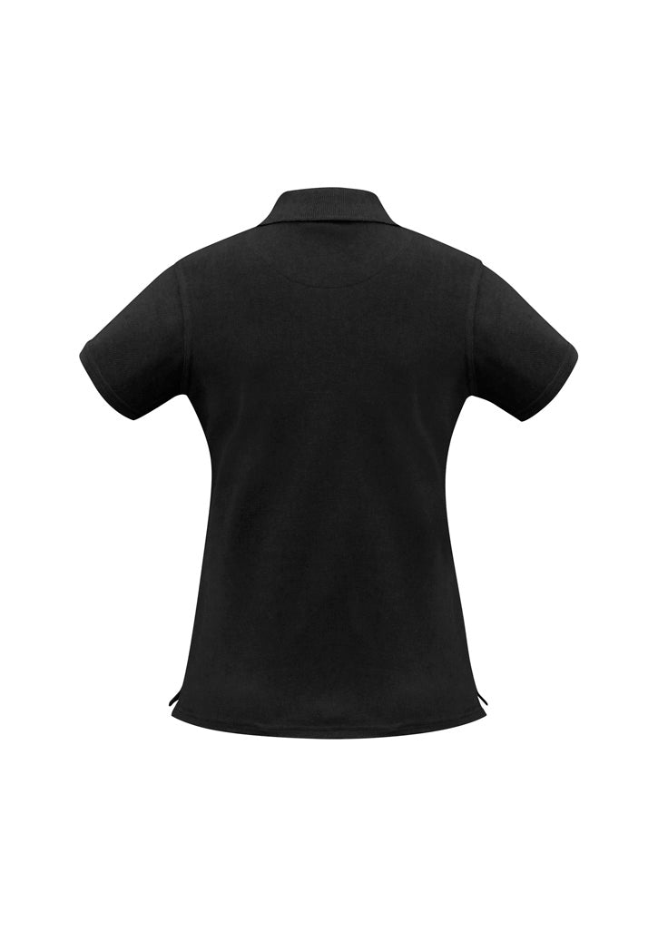 Womens Neon Short Sleeve Polo - back