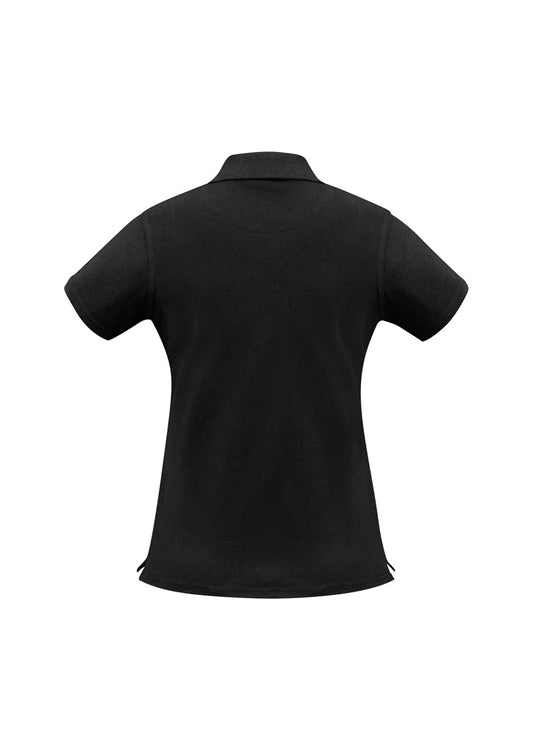Womens Neon Short Sleeve Polo - back