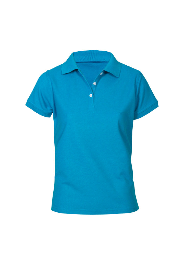 Womens Neon Short Sleeve Polo - back