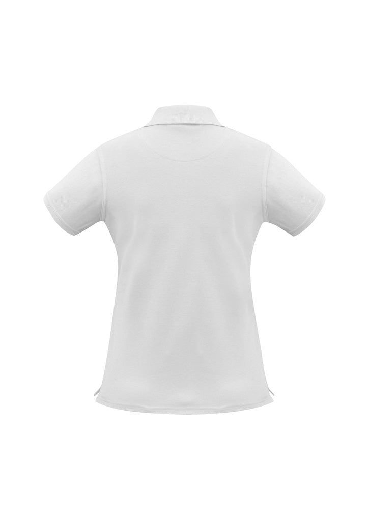 Womens Neon Short Sleeve Polo - back