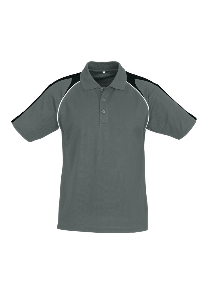 Mens Triton Short Sleeve Polo - Ash/Black/White