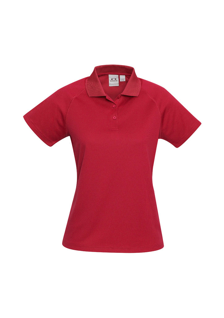 Womens Sprint Short Sleeve Polo - Red