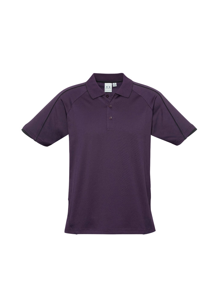 Mens Blade Short Sleeve Polo - Grape/Black
