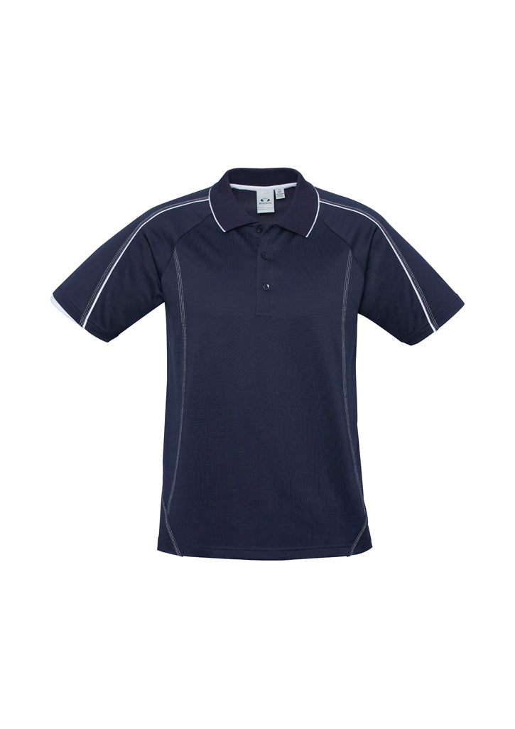 Mens Blade Short Sleeve Polo - Navy/White