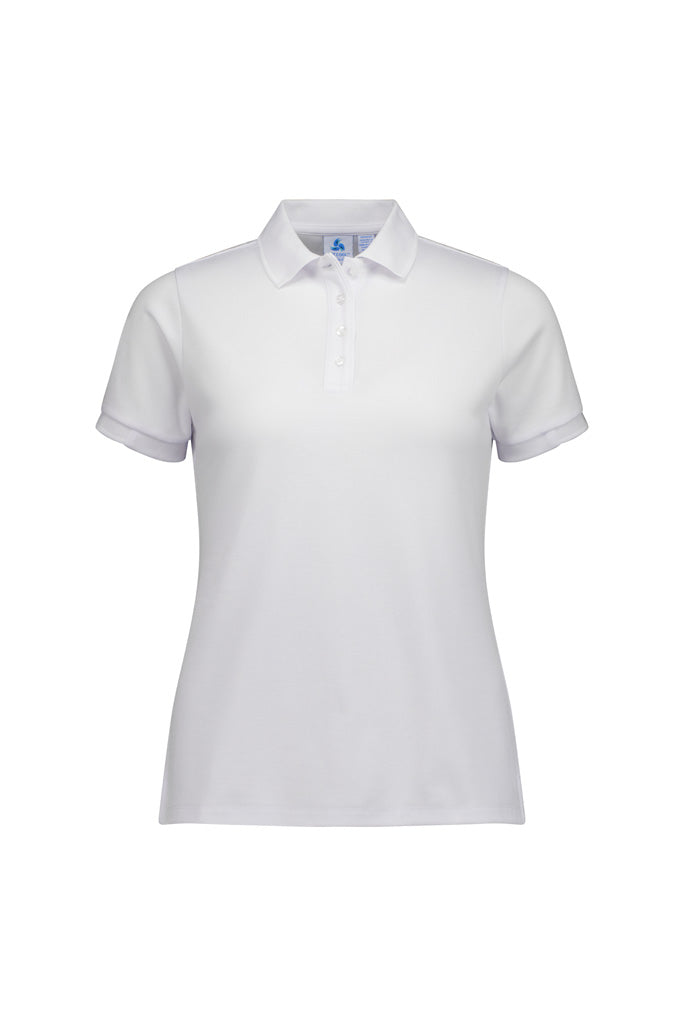 Womens Focus Short Sleeve Polo - White/White