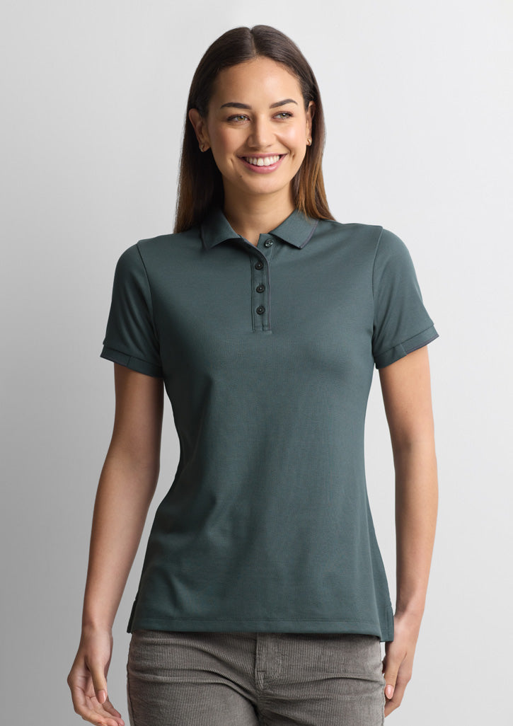 Womens Focus Short Sleeve Polo - back