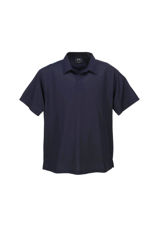 Mens Micro Waffle Short Sleeve Polo - back