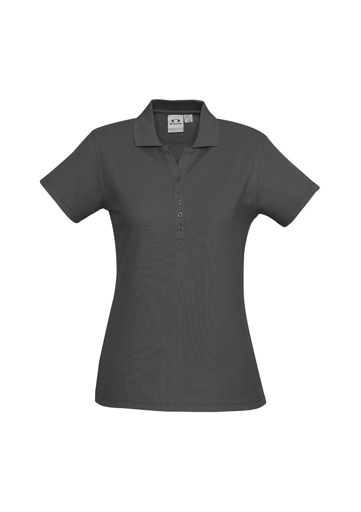 Womens Crew Short Sleeve Polo - Charcoal