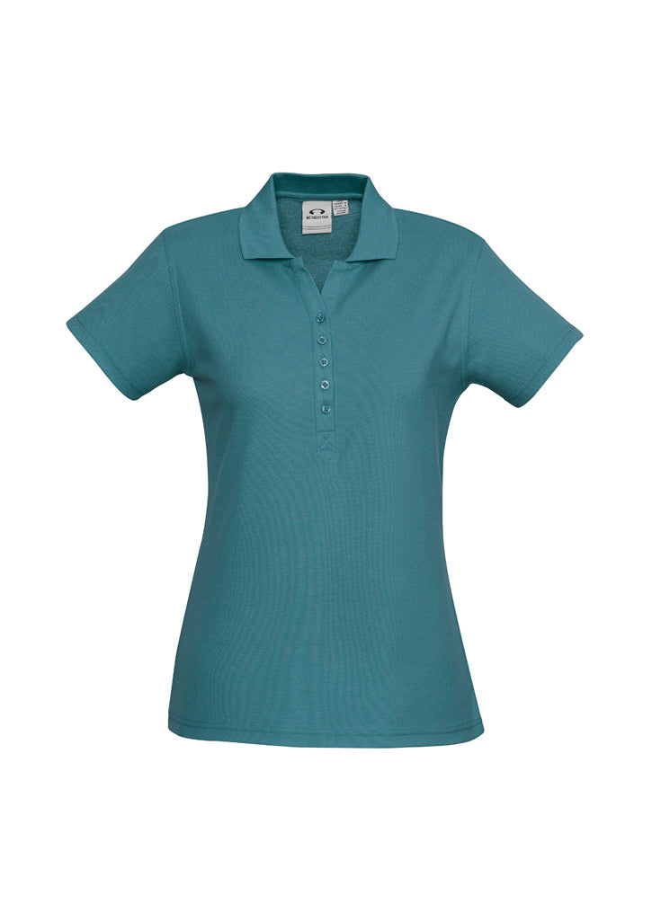 Womens Crew Short Sleeve Polo - Teal