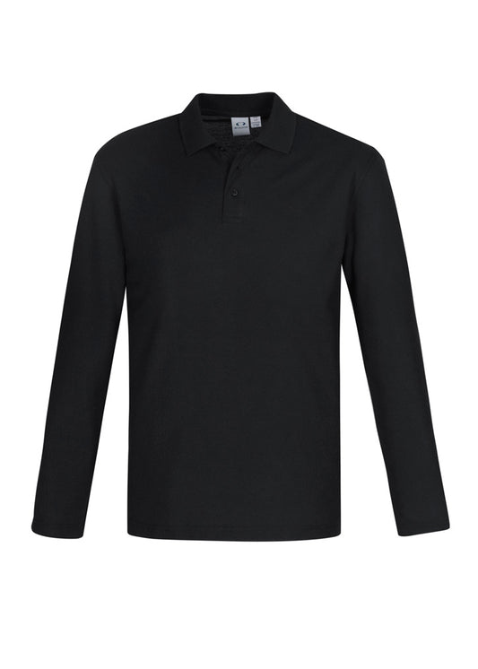 Mens Crew Long Sleeve Polo - back