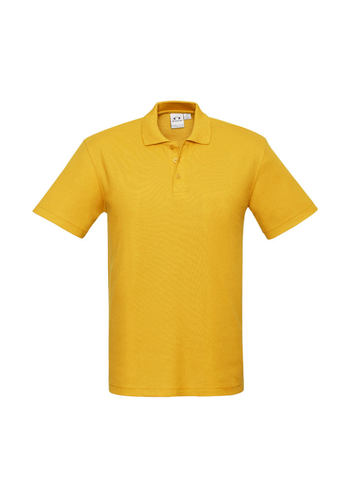 Mens Crew Short Sleeve Polo - Gold