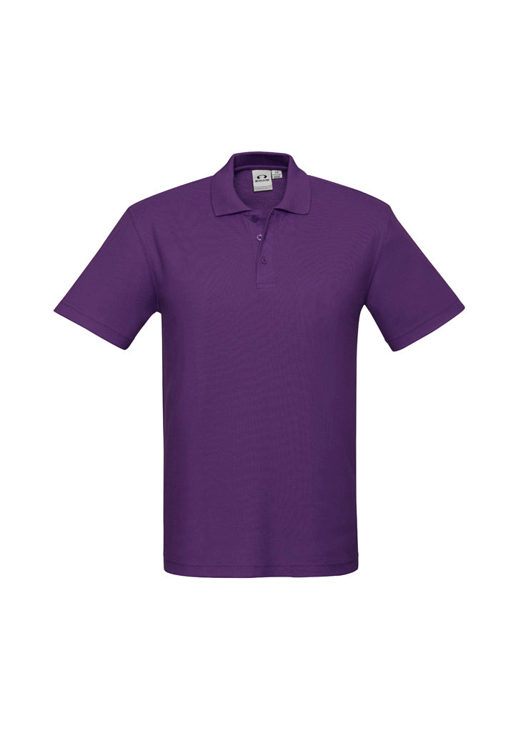 Mens Crew Short Sleeve Polo - Purple